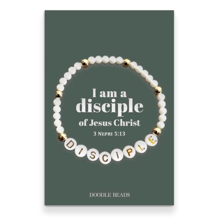 I Am A Disciple Of Jesus Christ Beaded Stretch Bracelet