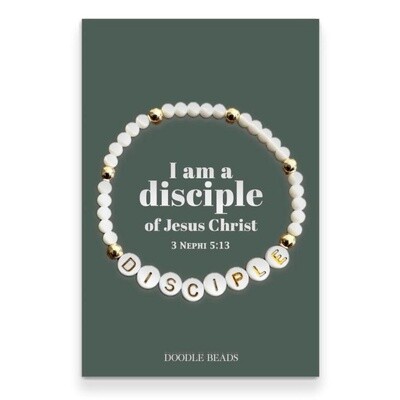 I Am A Disciple Of Jesus Christ Beaded Stretch Bracelet