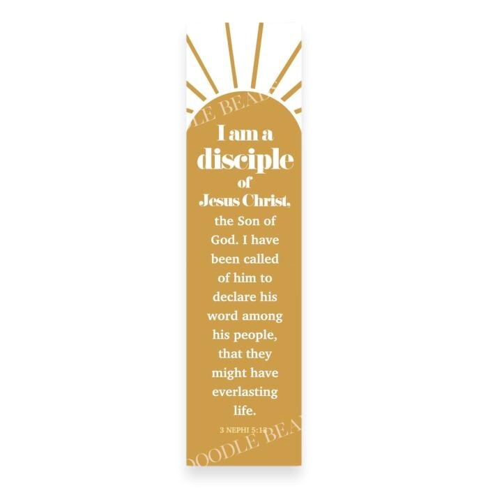 I Am A Disciple Of Jesus Christ Bookmarks and Prints, Size: Bookmark