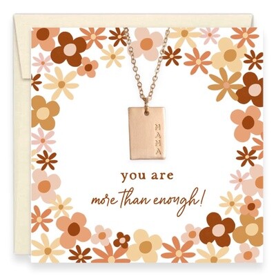 Mama Necklace with ‘You Are More Than Enough’ Card