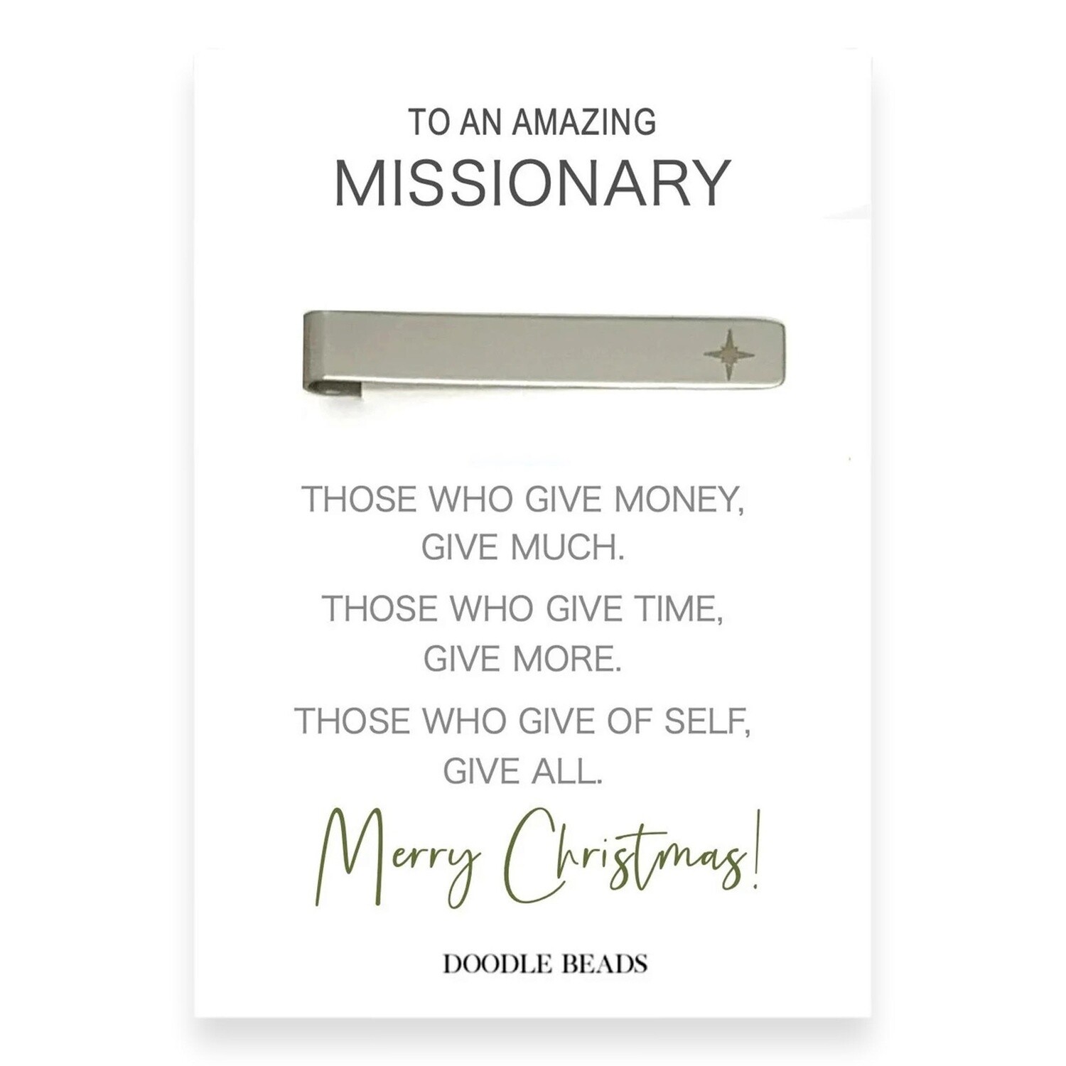 To An Amazing Missionary Tie Bar