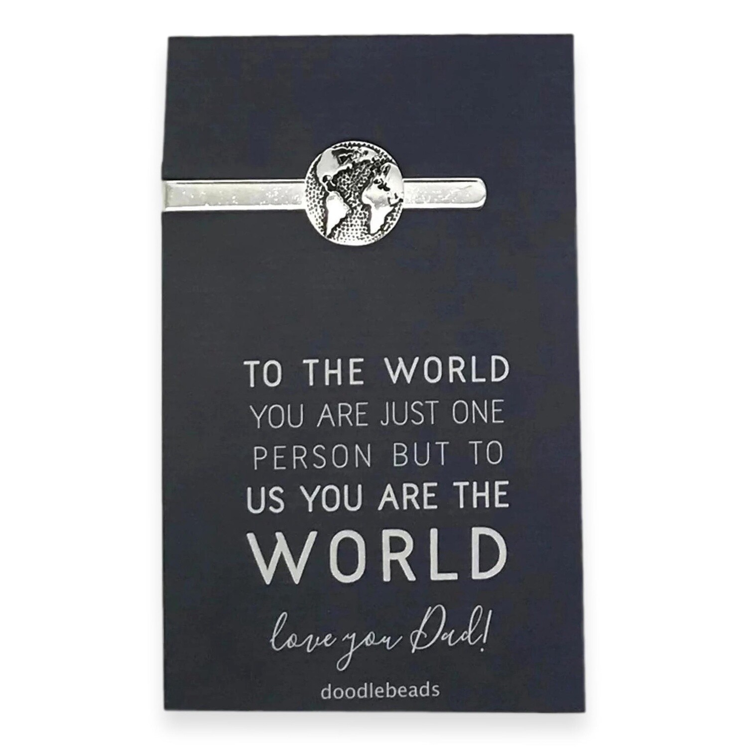 Dad World Tie Bar