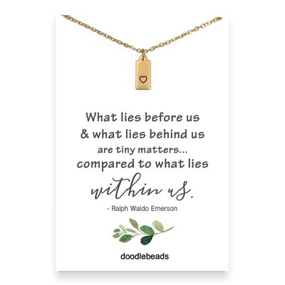 What Lies Within Us Heart Tag Necklace