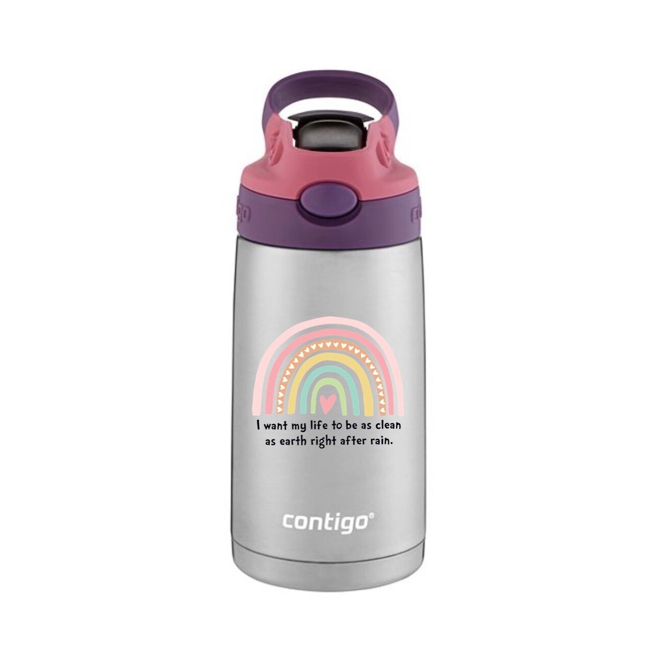 Rainbow Baptism Vinyl Stickers, Material: Clear Sticker