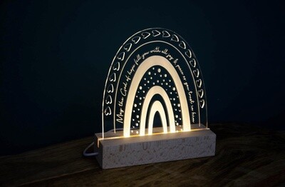 God of Hope night light design Light base and engraved panel
