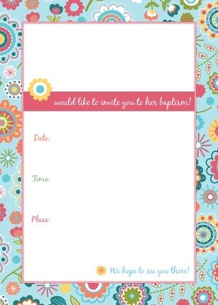 Baptism Invites Girl