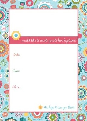 Baptism Invites Girl