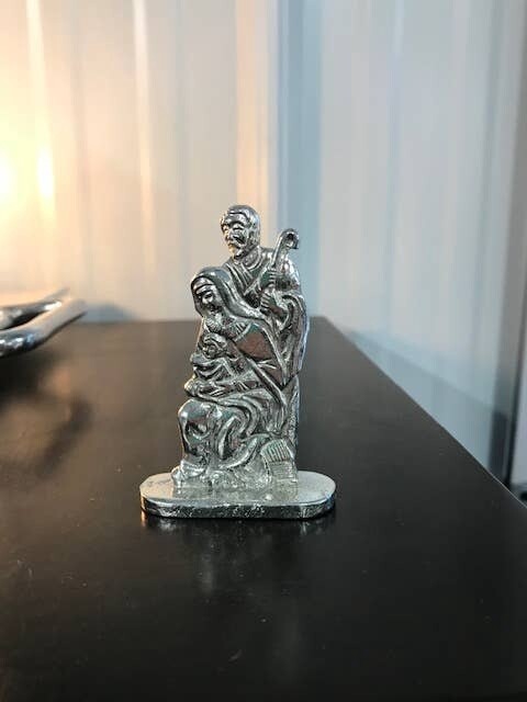 Pewter Handmade Nativity Figurine - Nativity no arch