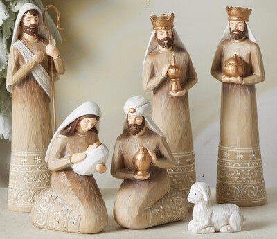 Sleep in Heavenly Peace Nativity 6 Piece Set