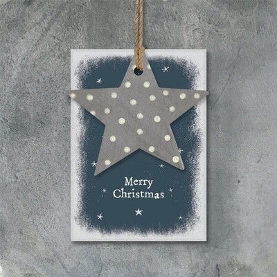 2775M Dotty star tag-Merry Christmas