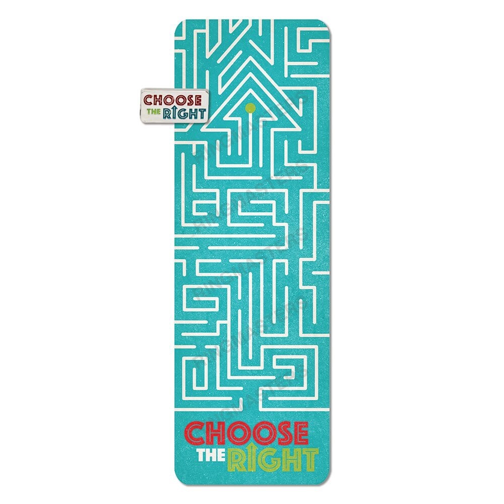 Choose The Right Maze Bookmark &amp; Pin Set