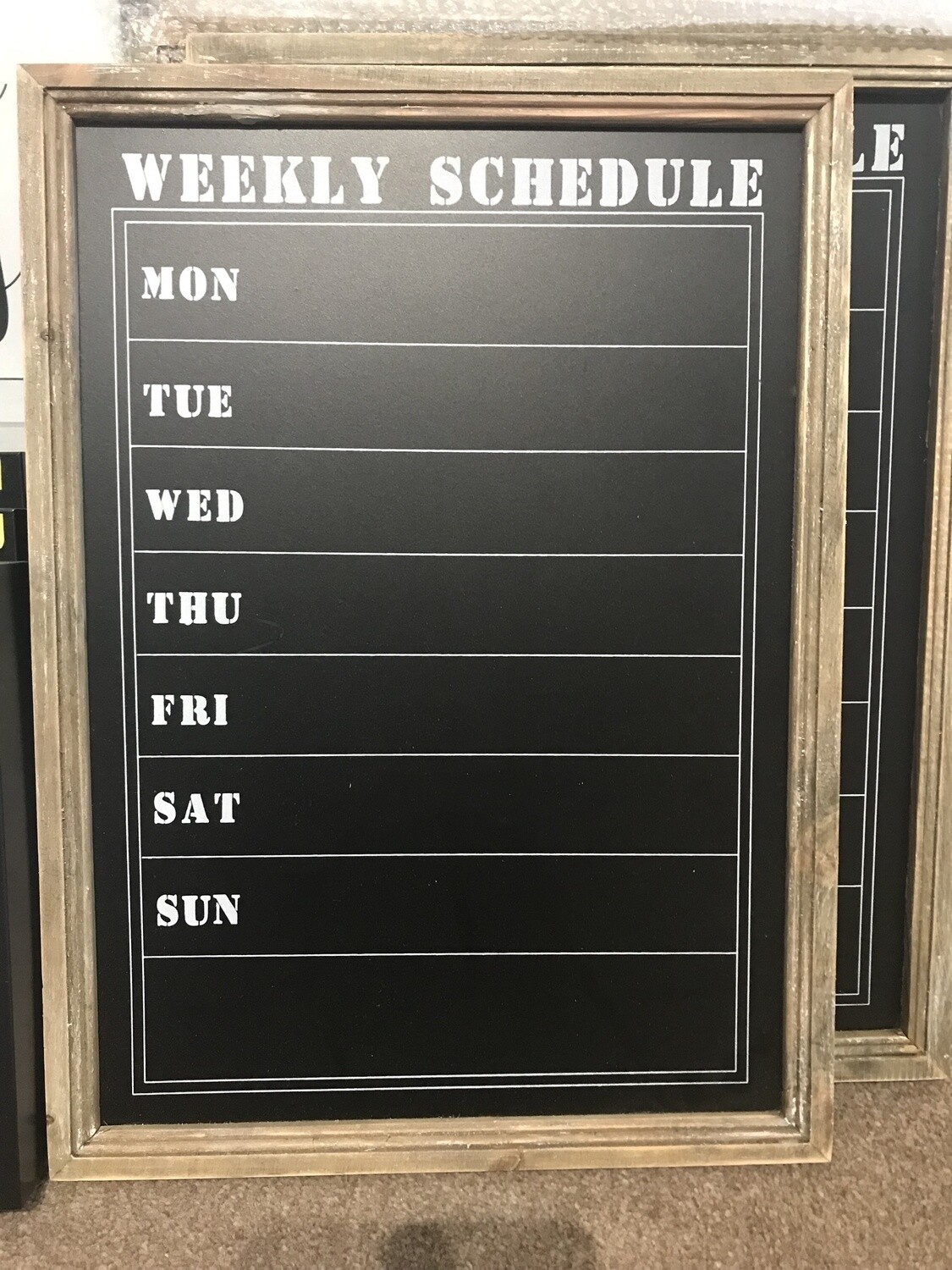 Weekly Schedule Wooden Chalkboard 33x45cm