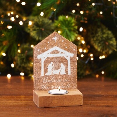 NATIVITY TEALIGHT HOLDER