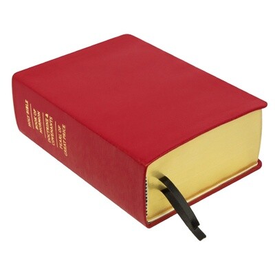 Hand-Bound Leather Quad - Cherry Red