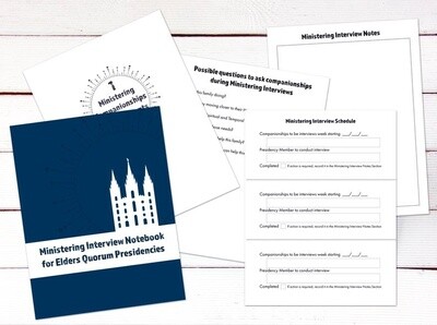 Ministering Interview Notebook for Elders Quorum Presidencies