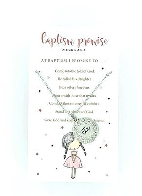 Baptism Promise Necklace-white