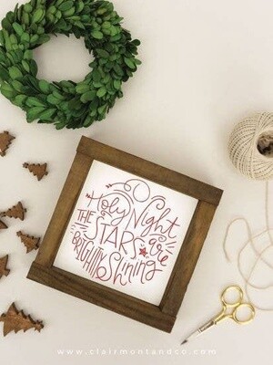 Wood Sign-O Holy Night 5x5