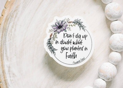 Christian Quote Sticker Clear, Vinyl Sticker, 3x3 in