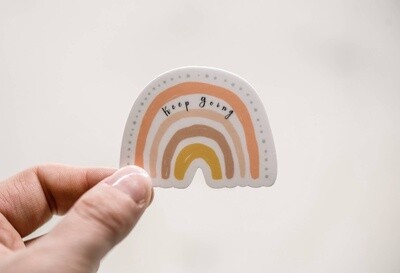 Keep Going Rainbow Mini, Vinyl Sticker, 2x2 in