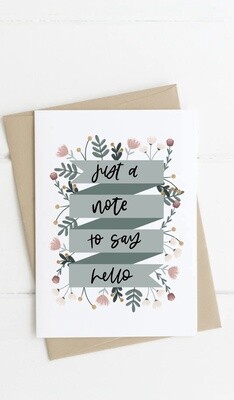 Just a Note to Say Hello Friendship Card