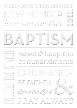 White Embossed &quot;Baptism&quot;