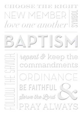 White Embossed &quot;Baptism&quot;