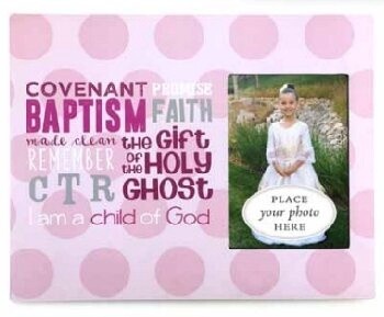 Pink Polka Dots Baptism Frame