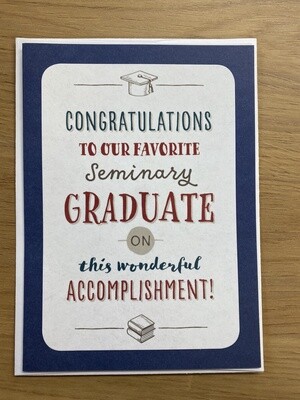 Congratulations Seminary Graduation Card