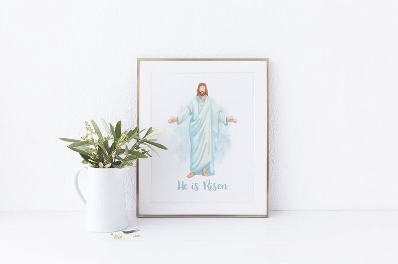 He Is Risen 6&quot;x 8&quot;Print Only - Castel Arts