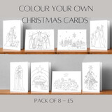 Nativity Colour In Card Pack (8 cards) by Diane Robison