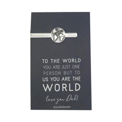 Dad World Tie Bar