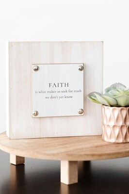 Faith Decor White 6x6 inch