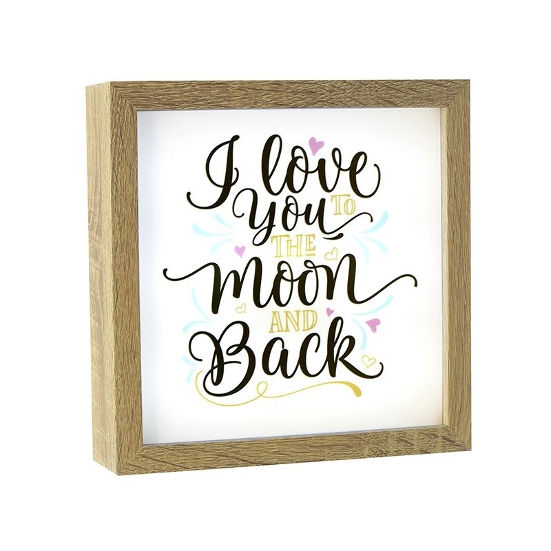 Light Box Frame - Love You To Moon N Back