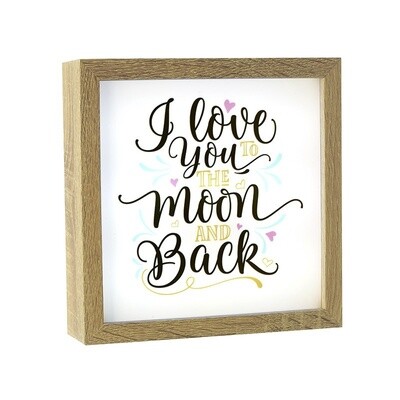 Light Box Frame - Love You To Moon N Back