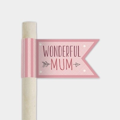 Flag Pencil - Wonderful Mum