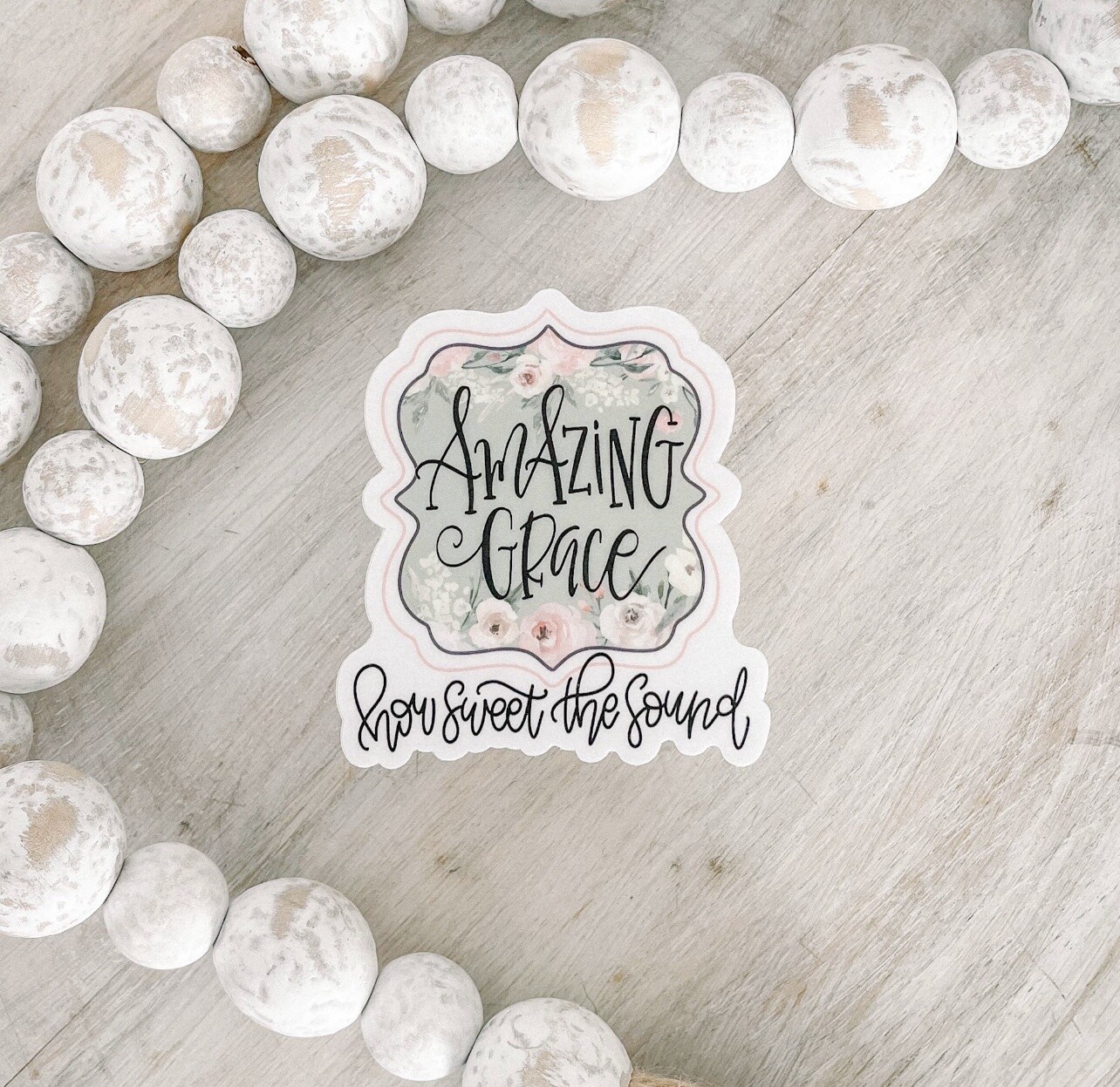 Amazing Grace Vinyl, Sticker, 3x3 in.