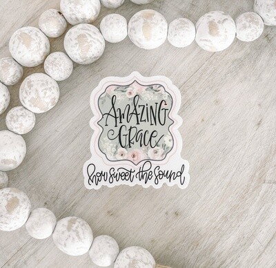 Amazing Grace Vinyl, Sticker, 3x3 in.