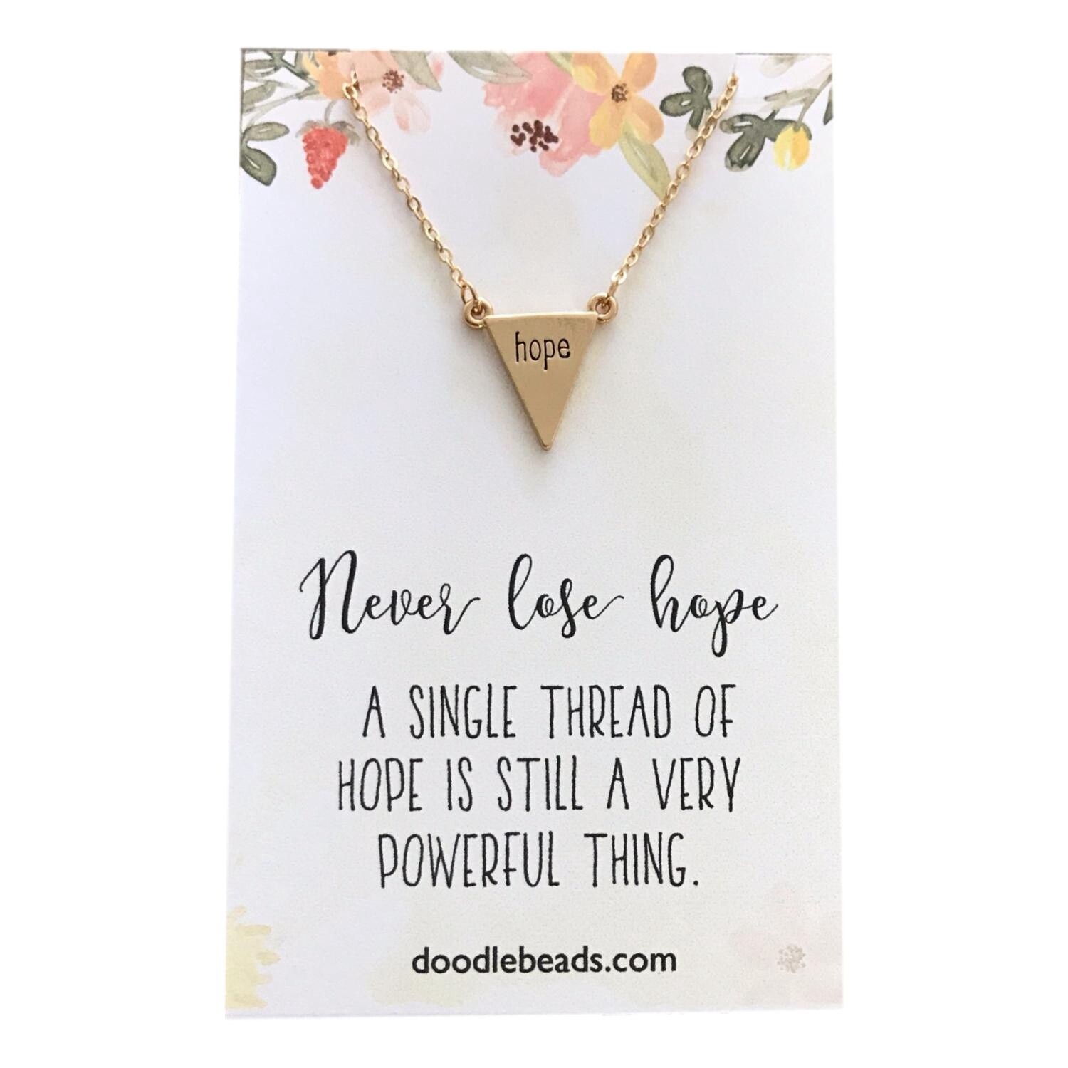 Hope Necklace, Never Lose Hope, (Colour: gold)