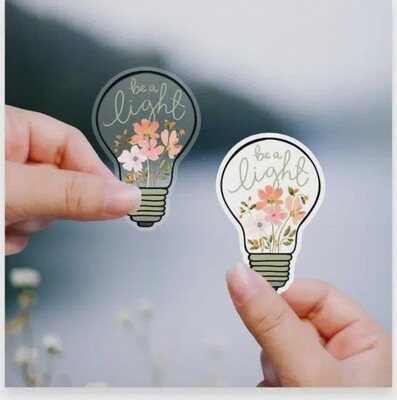Be A Light Inspirational Vinyl Sticker