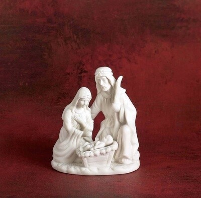 Nativity Holy Family On Base - Porcelain