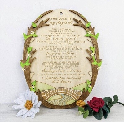 The Lord's my shepherd christian signs for home