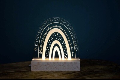 God of Hope night light design Light base and engraved panel