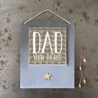 Small wood sign-Dad you&#39;re the best
