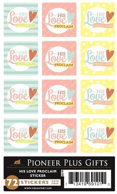 His love proclaim stickers