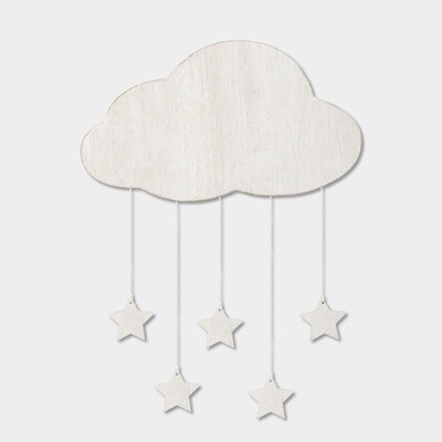 Wooden cloud with stars