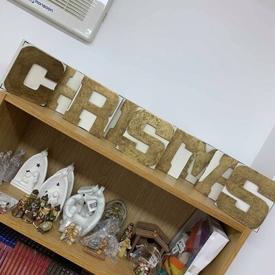 Christmas wooden word blocks