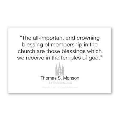 Make Time for the Temple , Recommend Holder