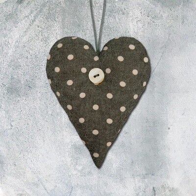 Padded Heart Grey Spot