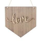 HANGING WOODEN LOVE SIGN