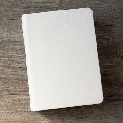 Hand-Bound Leather Quad - White